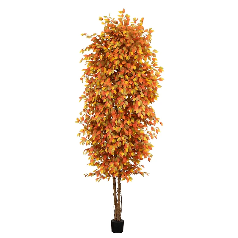 10ft. Potted Artificial Autumn Ficus Tree