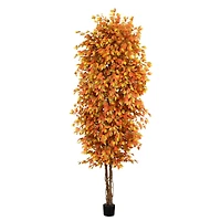 10ft. Potted Artificial Autumn Ficus Tree