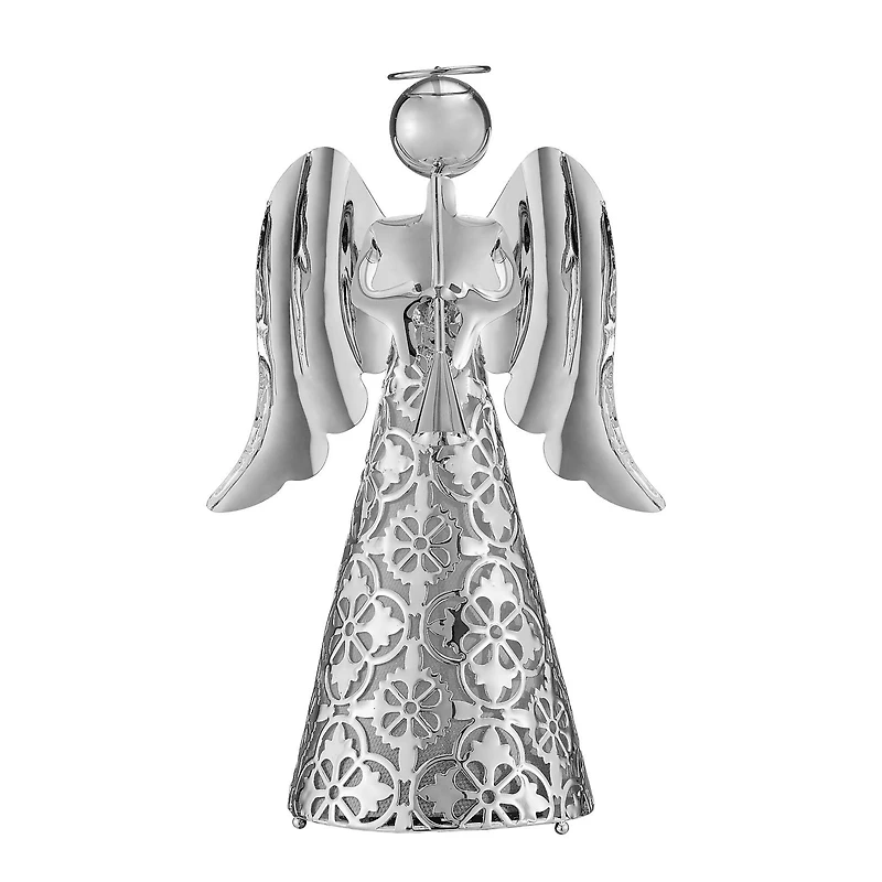 9" Silver LED Tabletop Angel