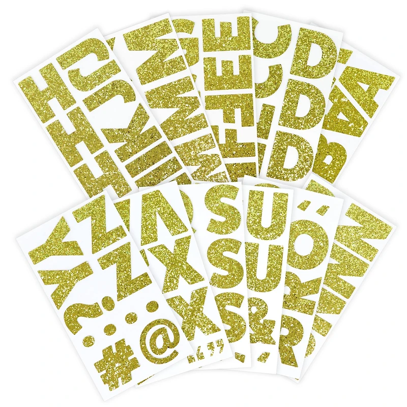 Gold Chunky Glitter Alphabet Stickers by Recollections™