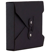 JAM Paper Black 5.25" x 6.75" Button & String Tie Portfolio 