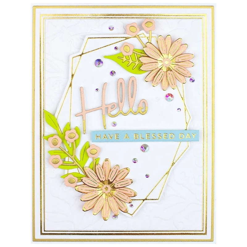 Spellbinders® Everyday Sentiments Glimmer Hot Foil Plate & Die Set