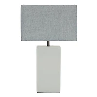 23" White Ceramic Traditional Table Lamp