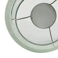 8" Turquoise Glass Contemporary Candlestick Holder