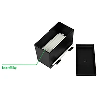 Mind Reader Black One-Touch Straw Holder Dispenser
