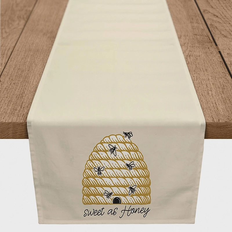 Sweet As Honey Hive 16" x 72" Poly Twill Table Runner