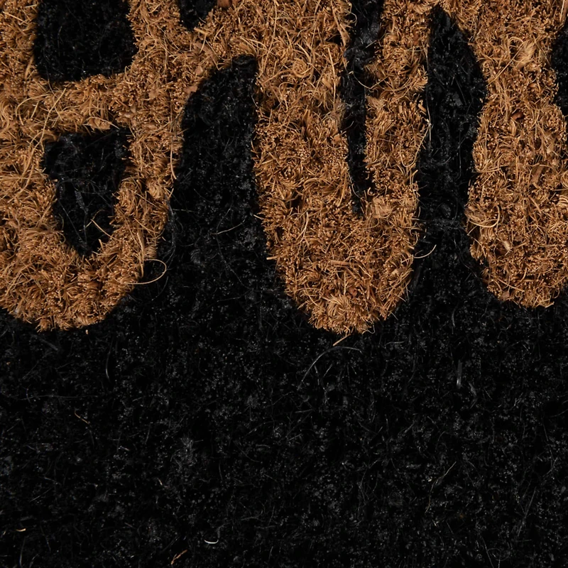 Hello Honey® Black Natural Coir Welcome Step Doormat