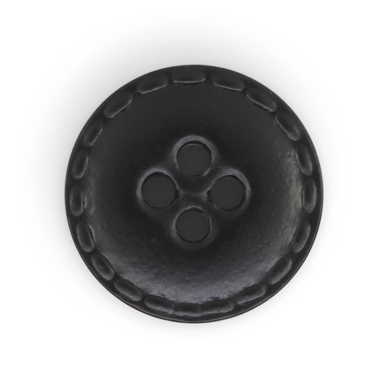 Dritz® 18mm Black Recycled Leather Round Button, 6ct.