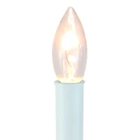 9" White & Gold Christmas Candle Lamp with Sensor