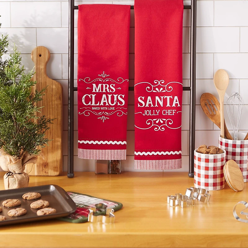 DII® Mr & Mrs Claus Dishtowel Set