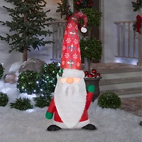 5ft. Airblown® Inflatable Christmas Gnome with Damask Cap