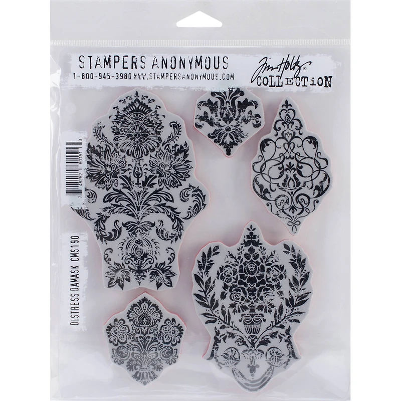 Stampers Anonymous Tim Holtz® Distress Damask Cling Stamps