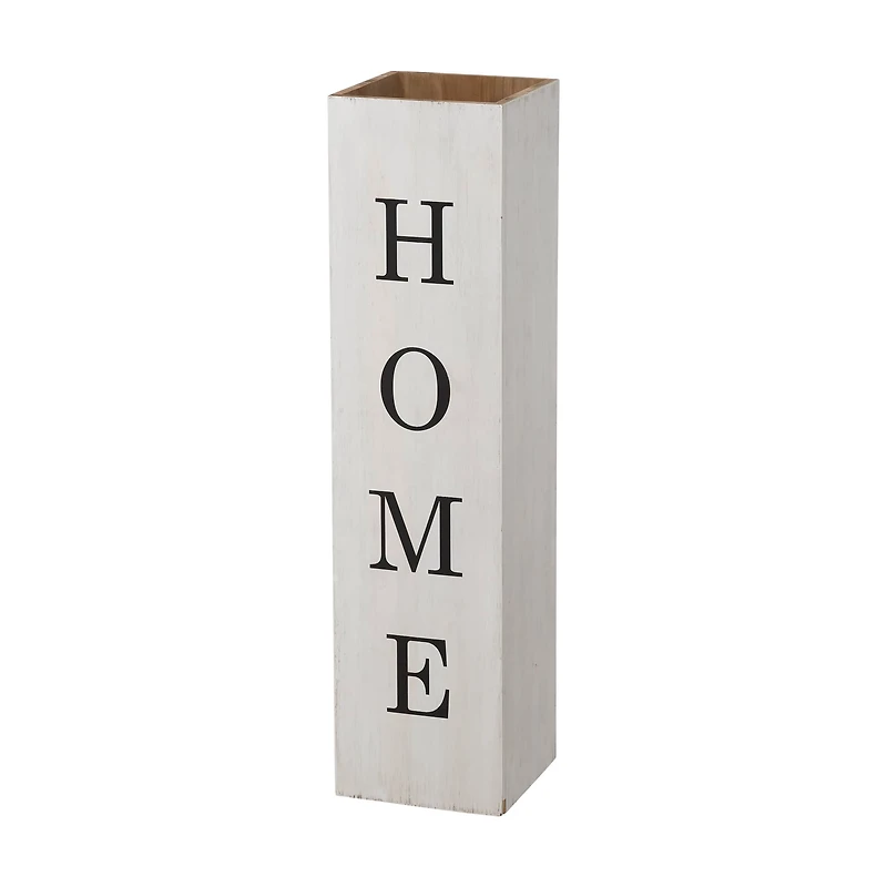 Glitzhome® 30" Double Sided Whitewashed Wooden Porch Vase