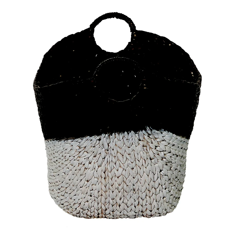 CosmoLiving by Cosmopolitan Black Sea Grass Contemporary Storage Basket