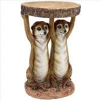 Design Toscano 20.5" Kalahari Meerkat Maitre d's Sculptural Side Table