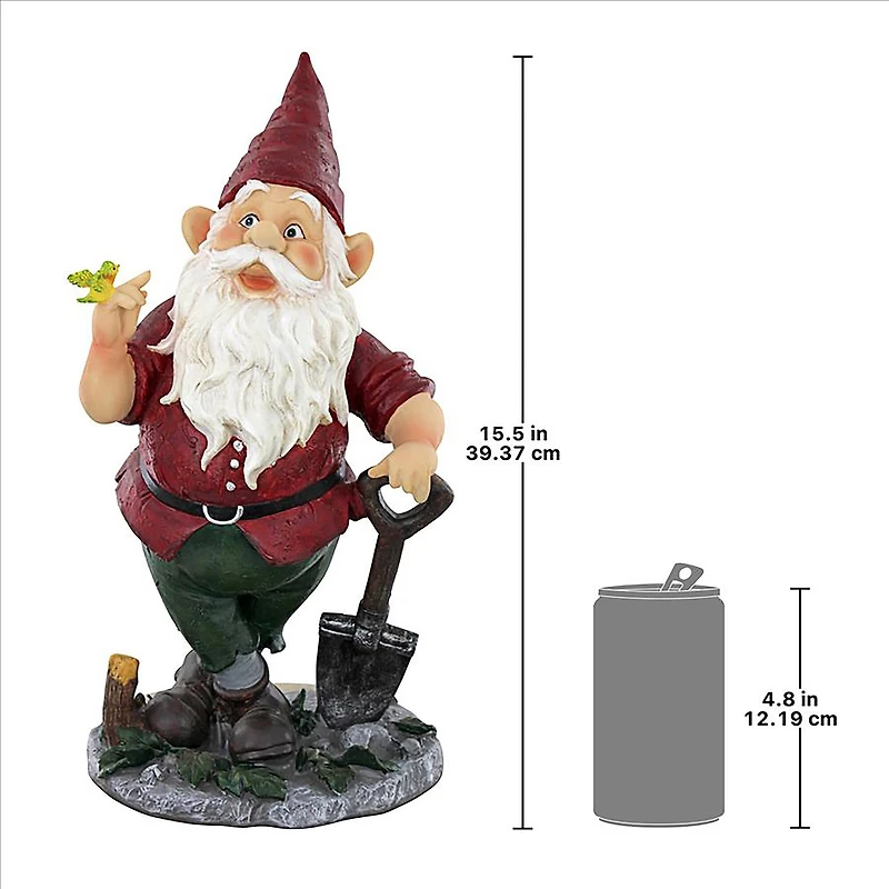 Design Toscano® 15.5" Birdy and Spader the Garden Gnome Statue