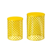 Glitzhome® Multifunctional Metal Garden Stool Set