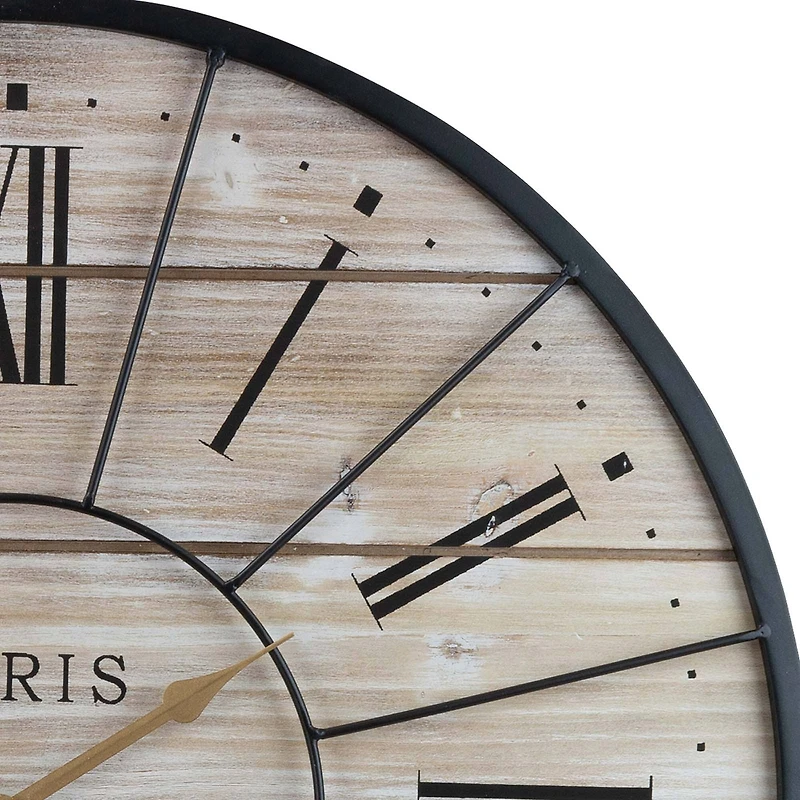 Sorbus® 24" Paris Wood Roman Numeral Clock