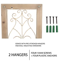Hastings Home 50" Metal & Wood Wall Hanging Panel