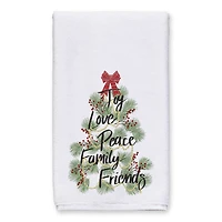 White Christmas Word Tree Tea Towel Set