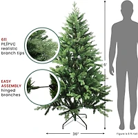 6ft. Unlit Real Touch™️ Mixed Eden Pine Artificial Christmas Tree