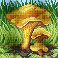 Orchidea Needlepoint Canvas For Halfstitch Without Yarn Chanterelle - Printed Tapestry Canvas