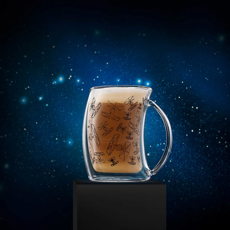 JoyJolt® Star Wars™ TIE Fighter™ Double Wall Glass Mugs, 2ct.