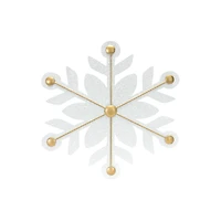 12ct. White & Gold Iron Snowflake Ornaments