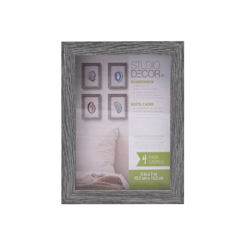 4 Pack 5" x 7" Gray Shadow Boxes by Studio Décor®