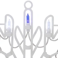 15" LED Pure White & Blue Snowflake Christmas Window Silhouette Décor