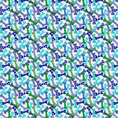 Fabric Editions White Puppy Bones Cotton Fabric