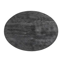 Hello Honey® 16" Black Oval Mango Wood Pedestal
