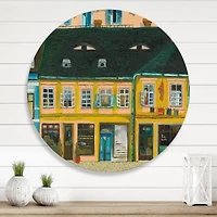 Designart - Yellow Facade of Houses In Street In Paris