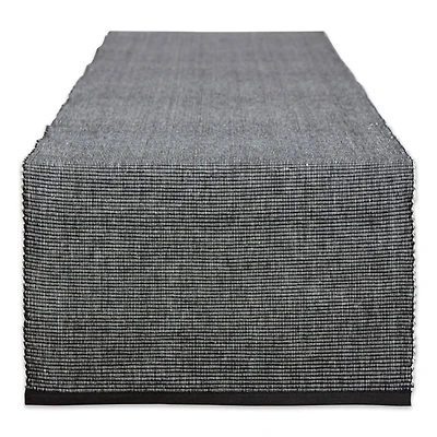 DII® 108" Black & White 2-Tone Ribbed Table Runner