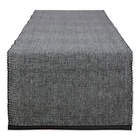 DII® 108" Black & White 2-Tone Ribbed Table Runner
