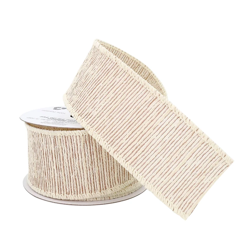 1.5'' x 2yd. Wired Faux Bark Ribbon by Celebrate It®