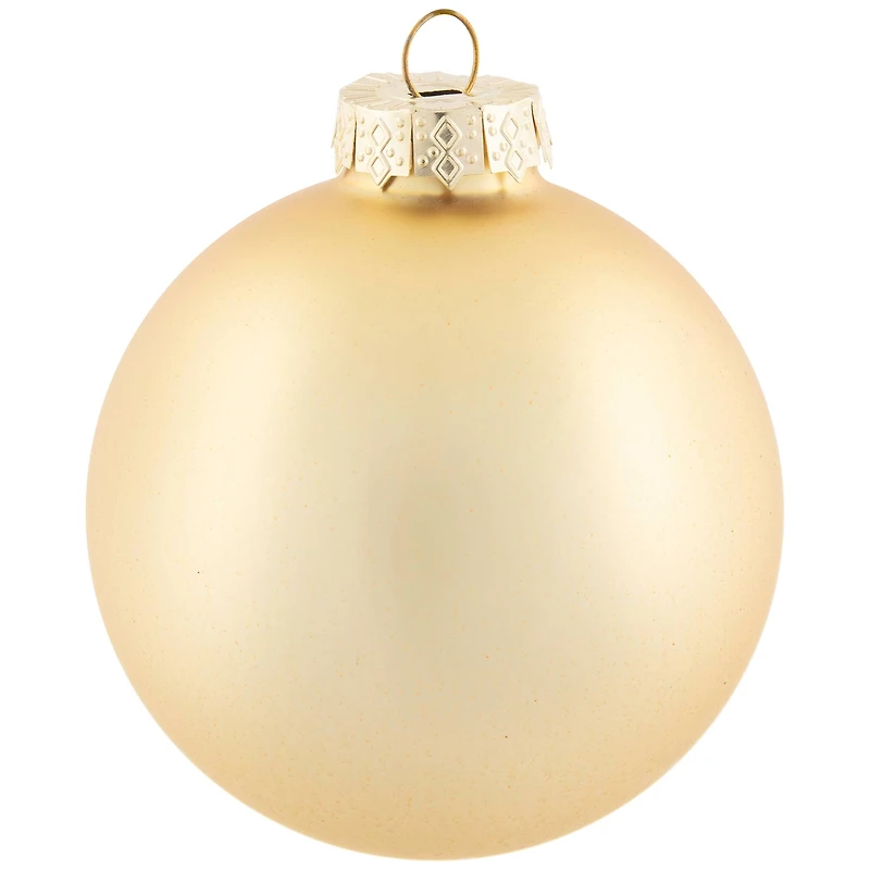 72ct. 4" Red & Gold Matte Glass Ball Ornaments