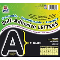 Pacon® 4" Black Puffy Self-Adhesive Letters, 2 Packs of 78