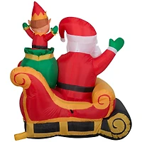 3.5ft. Airblown® Inflatable Santa and Elf in Sleigh