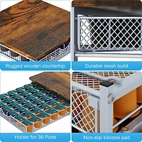 NEX™ Silver Single-Layer Coffee Pod Holder without Cup Holder