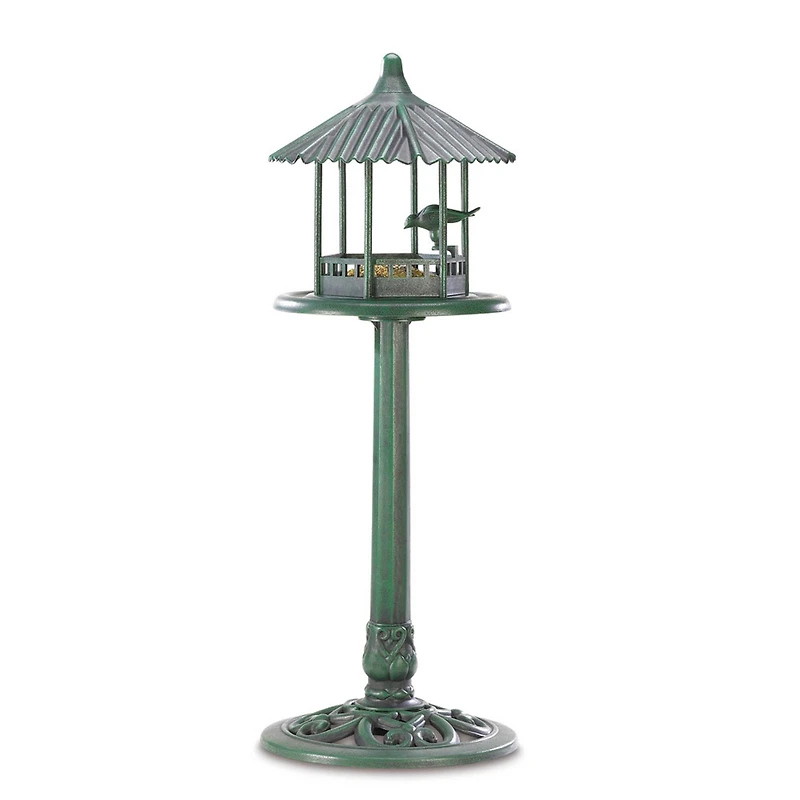 3.3ft. Verdigris Gazebo Standing Bird Feeder