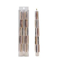 10" Boho Stripes Taper Candles, 2ct. by Ashland®