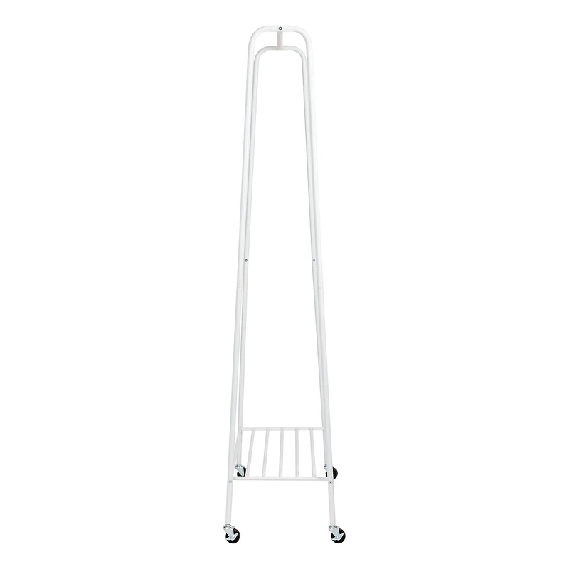 Honey Can Do White Garment Rack With Shoe Shelf