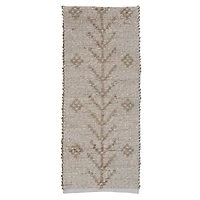 Hello Honey® 72" Natural Two-Sided Seagrass & Cotton Table Runner