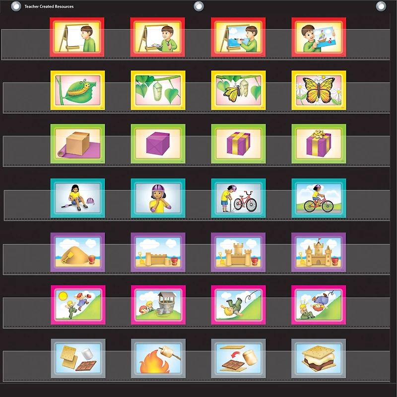 Teacher Created Resources 4-Scene Sequencing Pocket Chart Cards