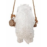 Design Toscano 8" White Maltese Puppy on a Perch Hanging Dog Sculpture