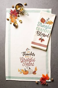 DII® Assorted Grateful Fall Printed Dishtowel Set