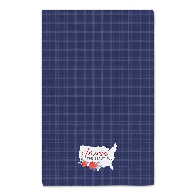 America the Beautiful Plaid Tea Towel Set