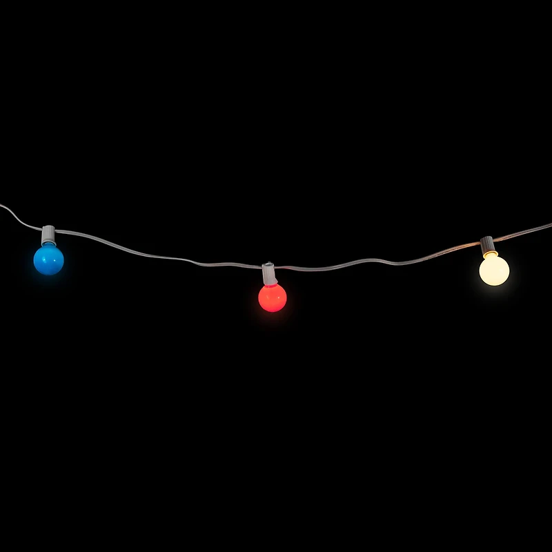 10ct. Red, White & Blue Christmas G40 Globe Lights