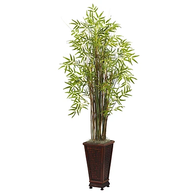 5.5ft. Grass Bamboo Plant in Decorative Planter